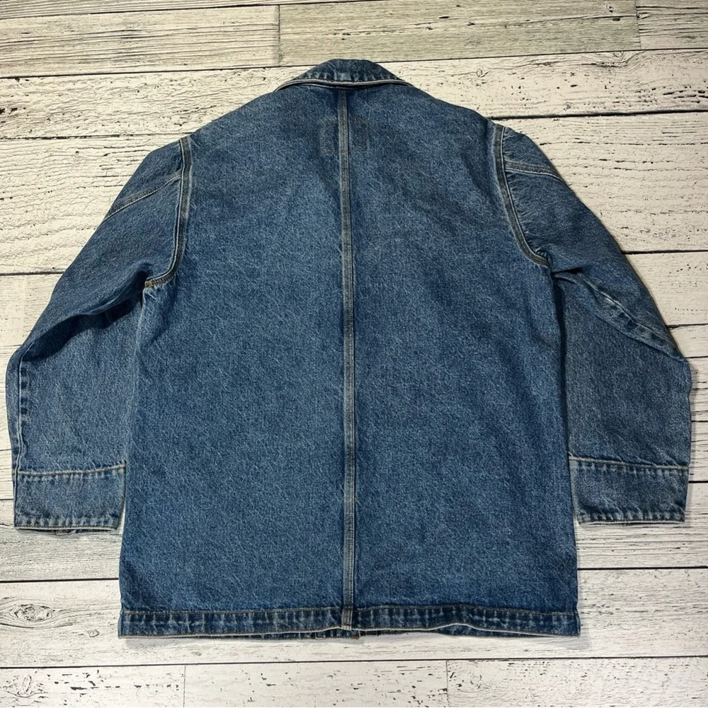 Vintage 90s Polo‎ Ralph Lauren Jean Chore Trucker Jacket Coat Shirt Size Medium